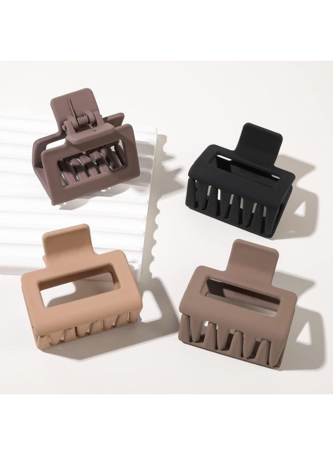 ChicAbode Hair Claw Clips for Women Thick Thin Hair - Medium Square Matte Claw Clips Small Rectangle Claw Clip Strong Hold Cute Jaw Clip Non-slip Hair Styling Accessories for Long or Shot Hair - Image 2
